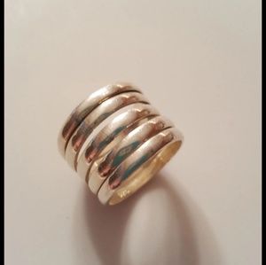Silver Multi Banded Ring